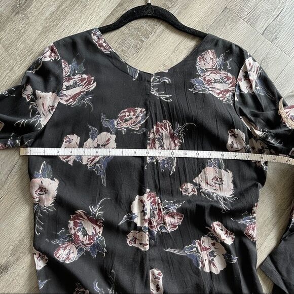 Cleobella Ellie Playsuit Black Floral Women's Open Back Romper - Picture 12 of 16